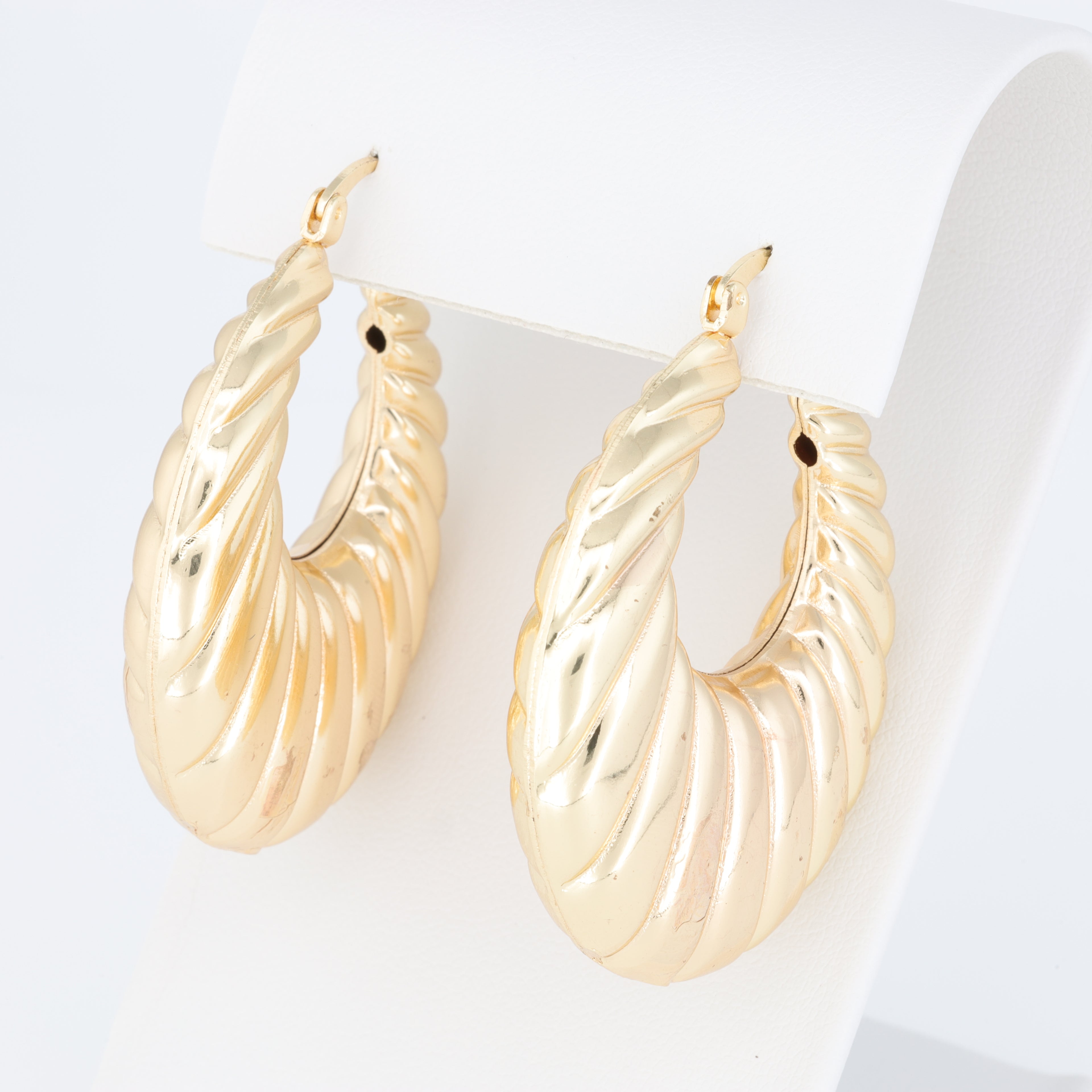 Wavy Hoop Earring With A Different Texture