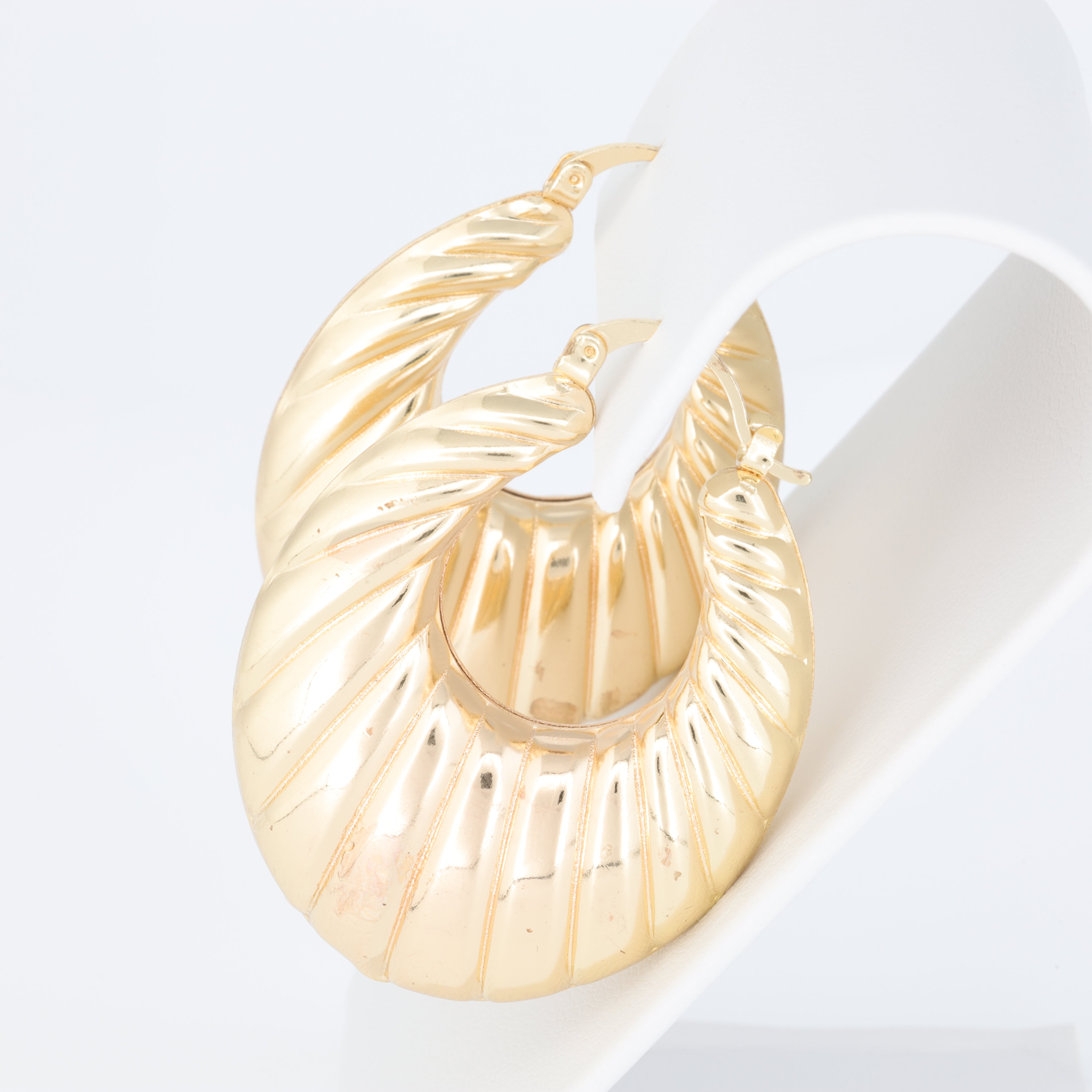 Wavy Hoop Earring With A Different Texture