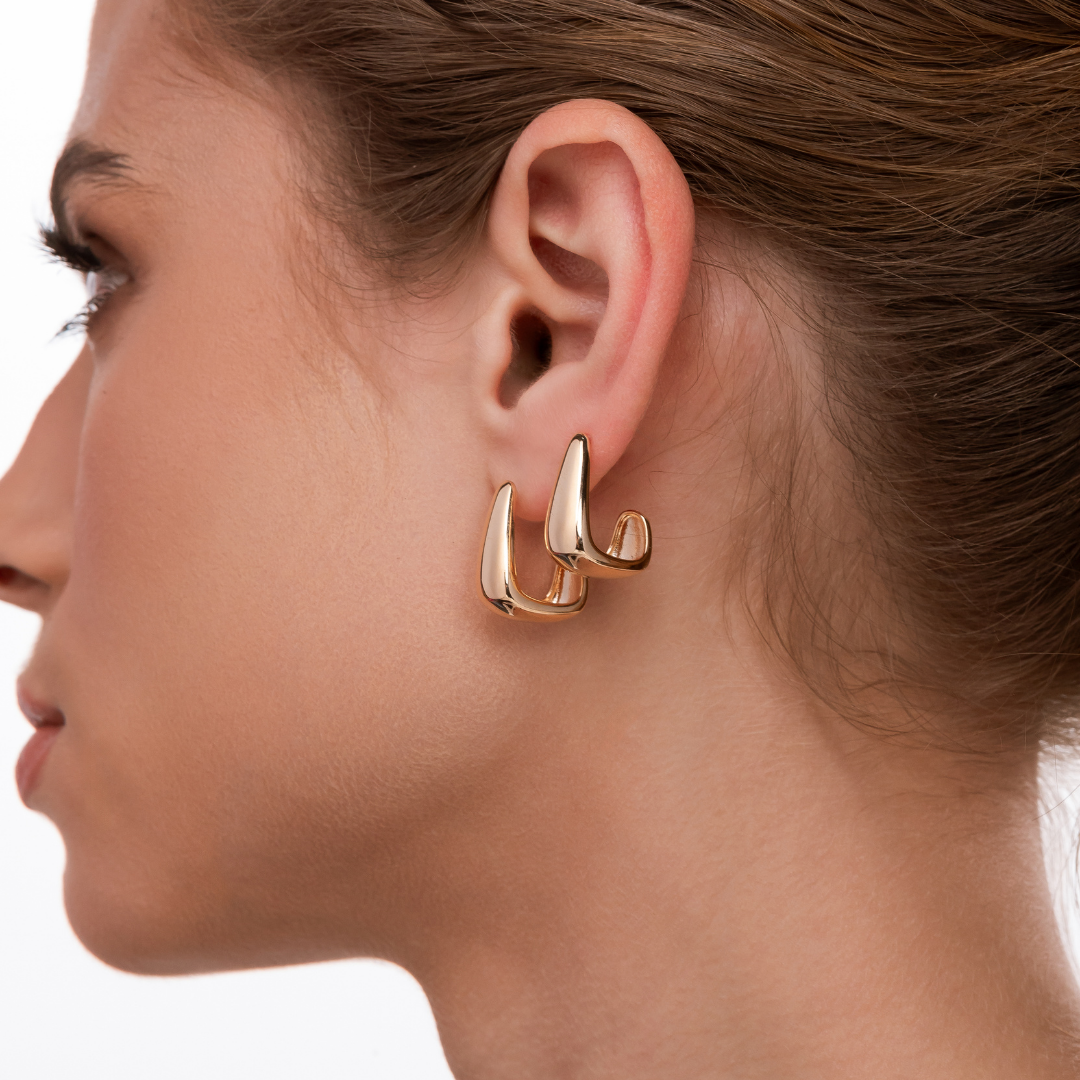 Retro square earring