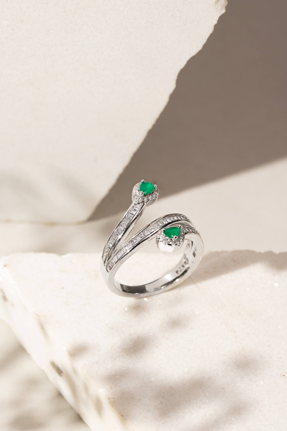Emerald Crystal Ring