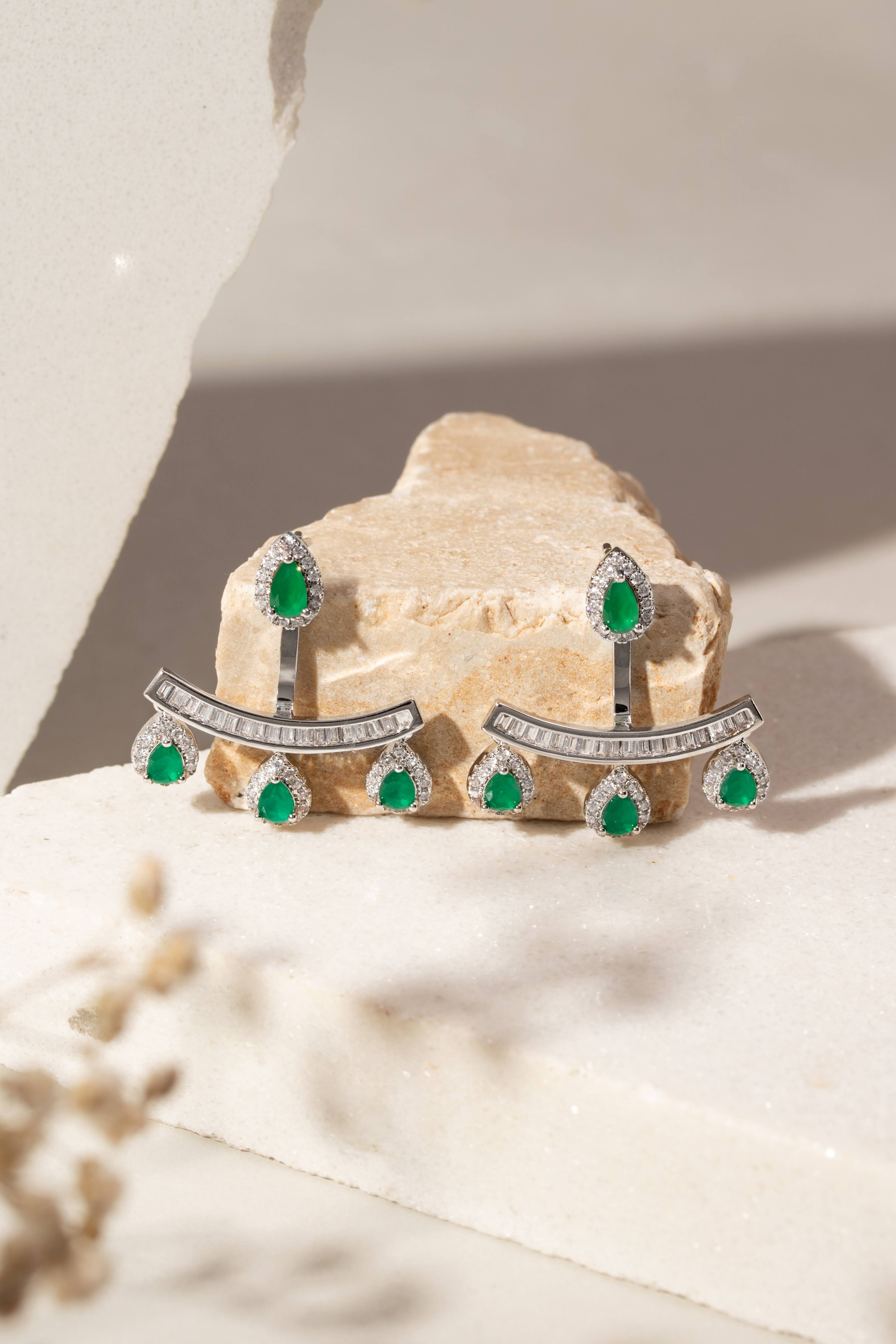 Emerald Crystal Earring