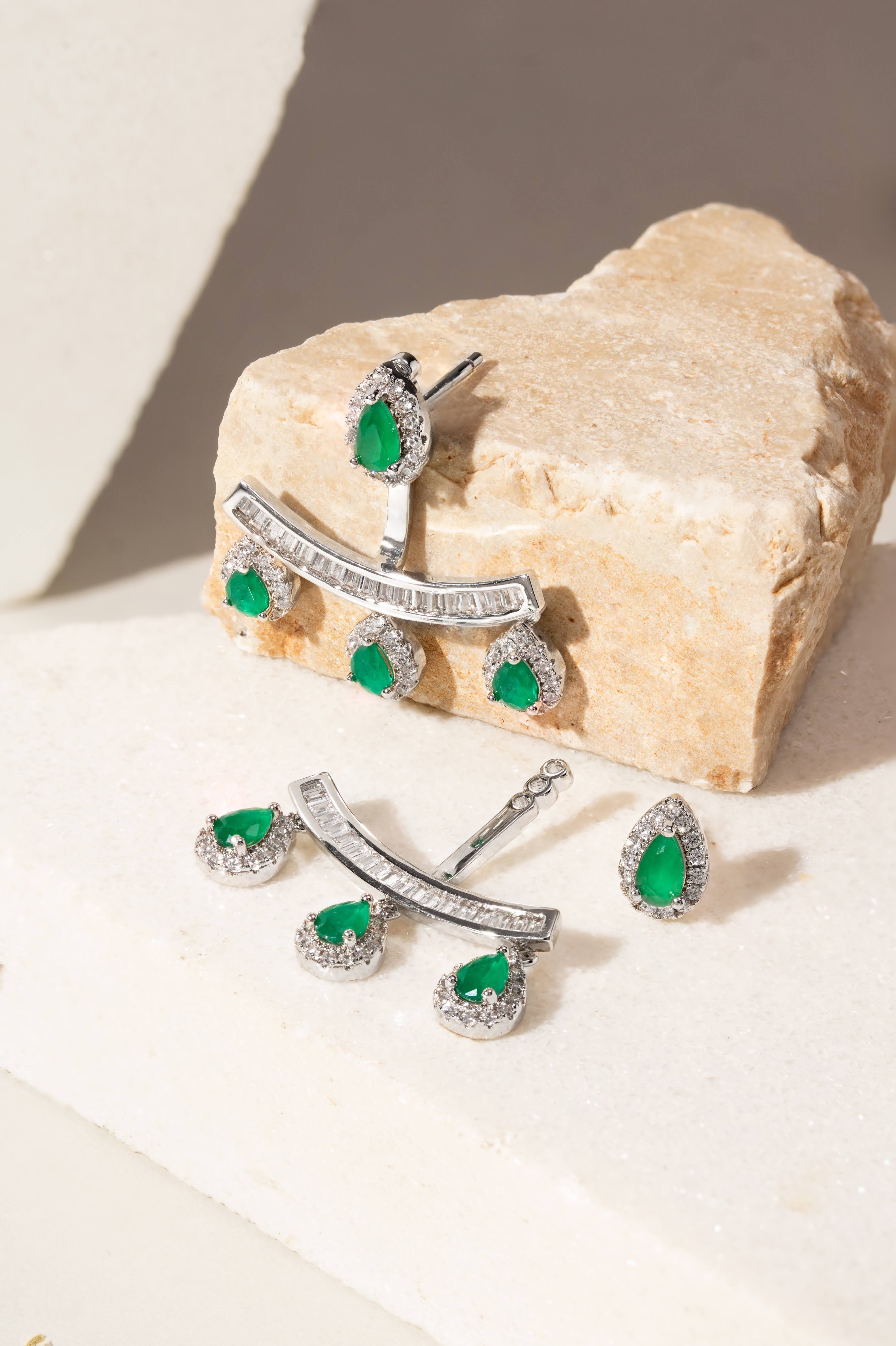 Emerald Crystal Earring