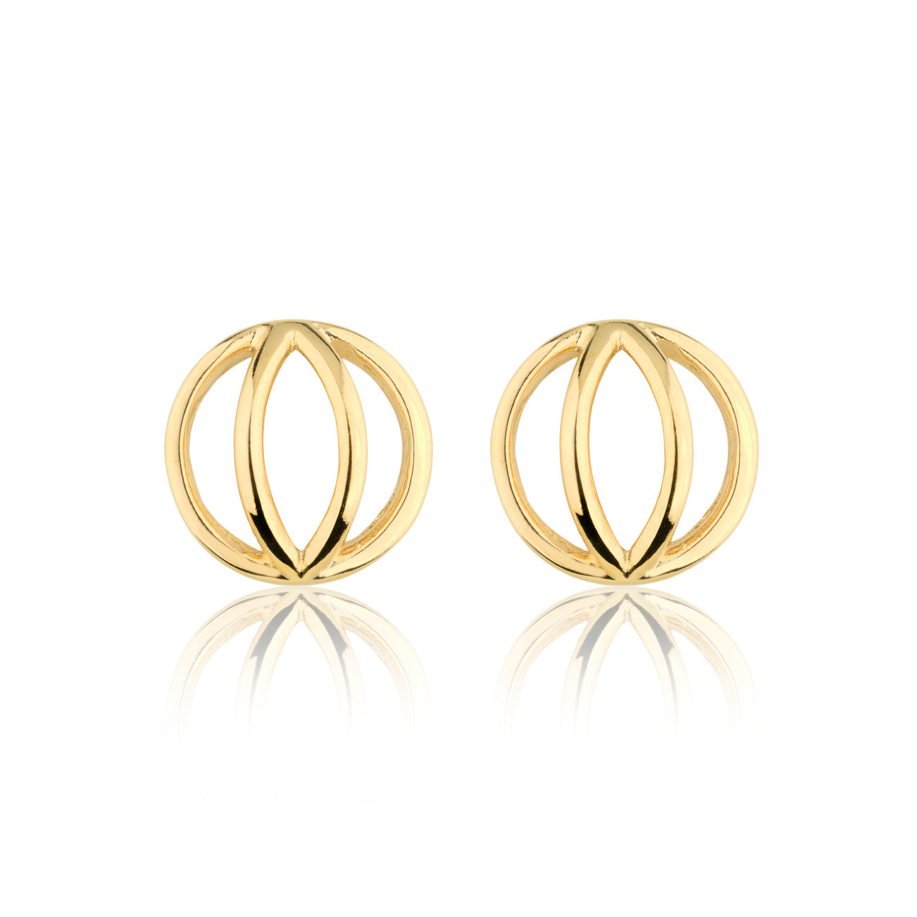 3D geometric circle earring