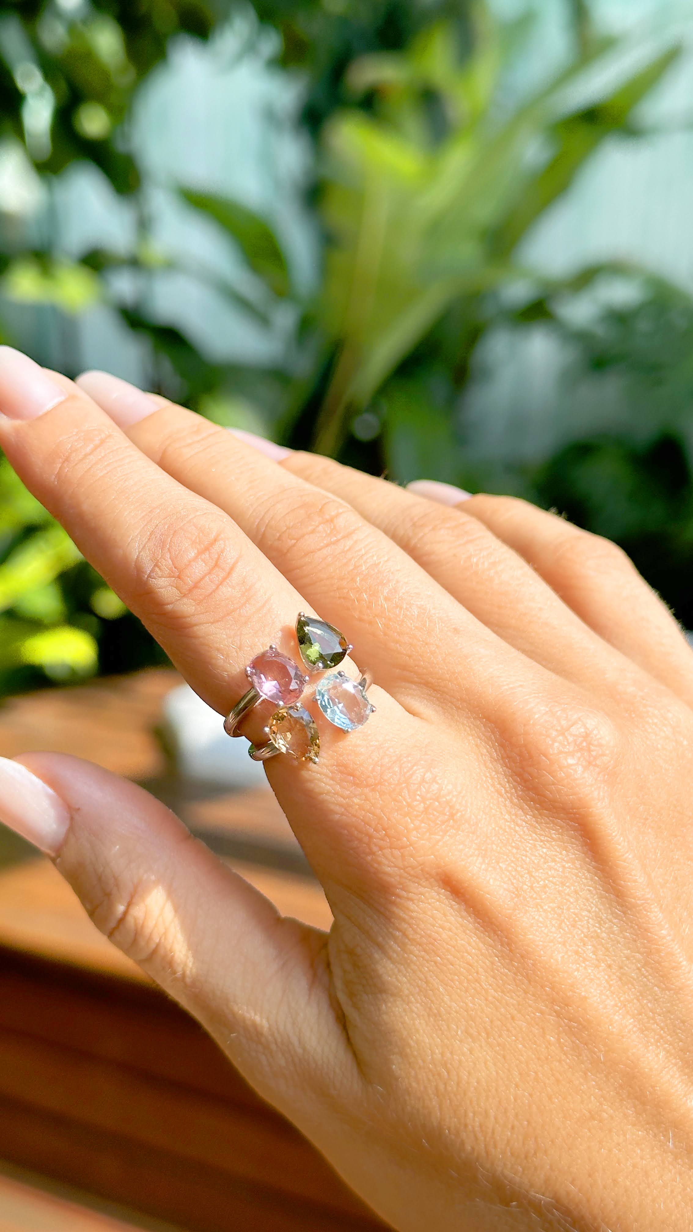 Crystal 925 Sterling Silver Ring