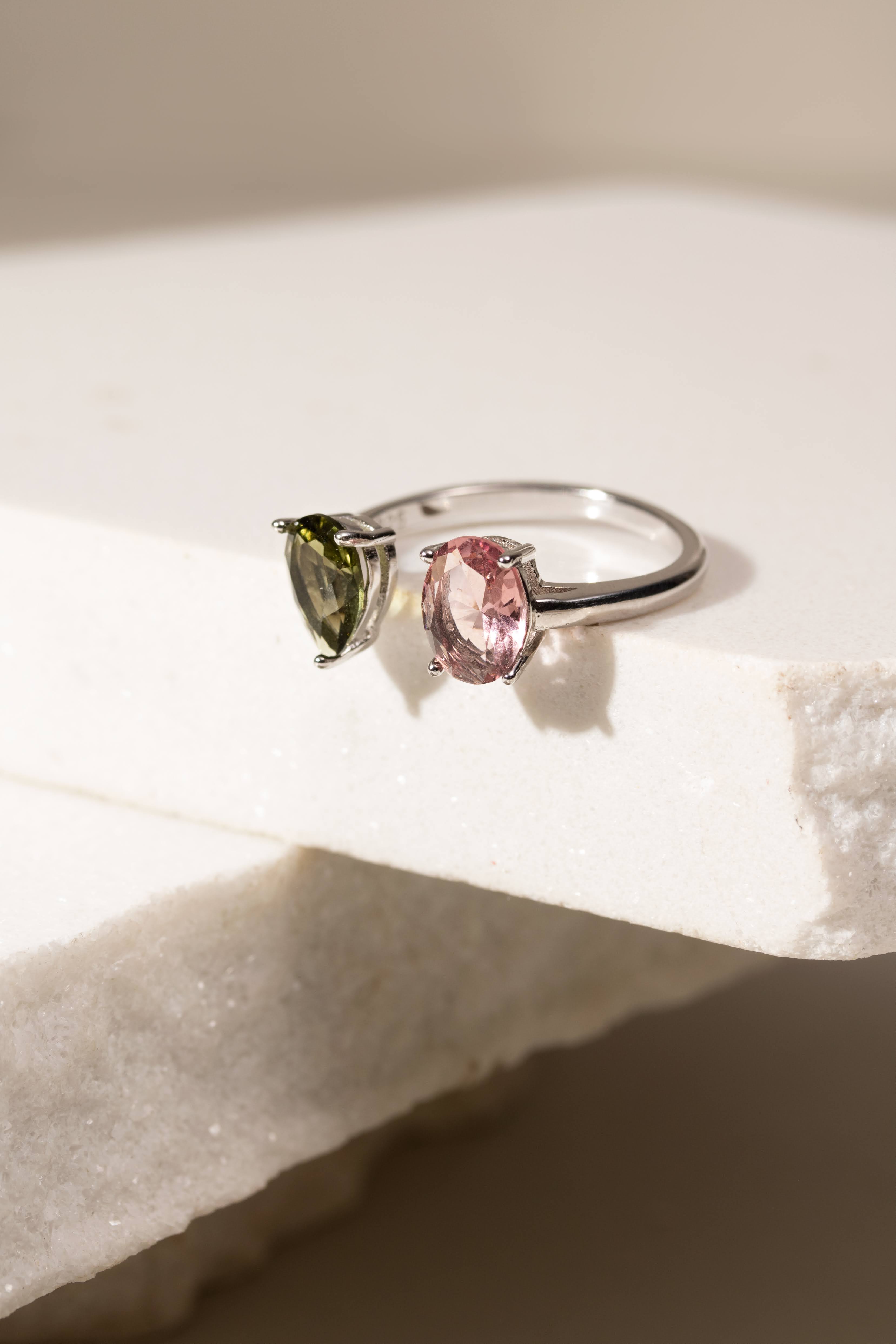 Crystal 925 Sterling Silver Ring