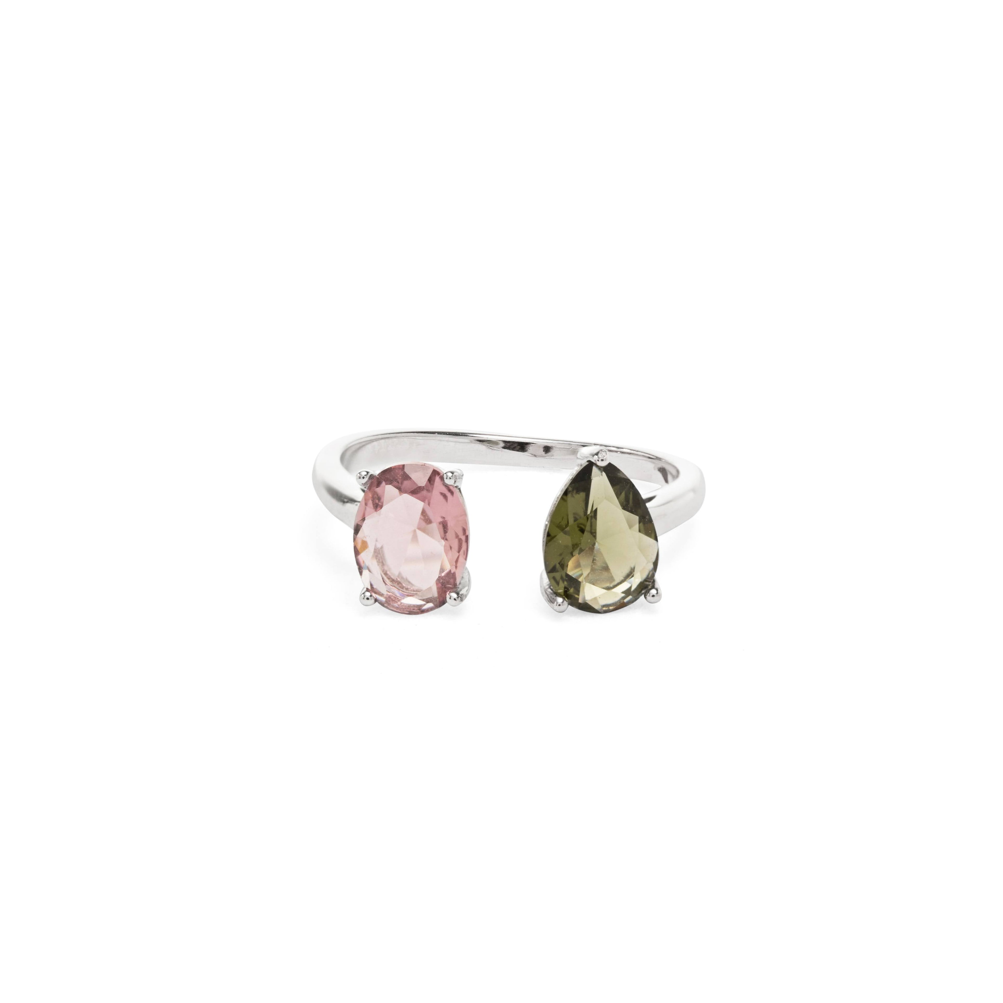 Crystal 925 Sterling Silver Ring