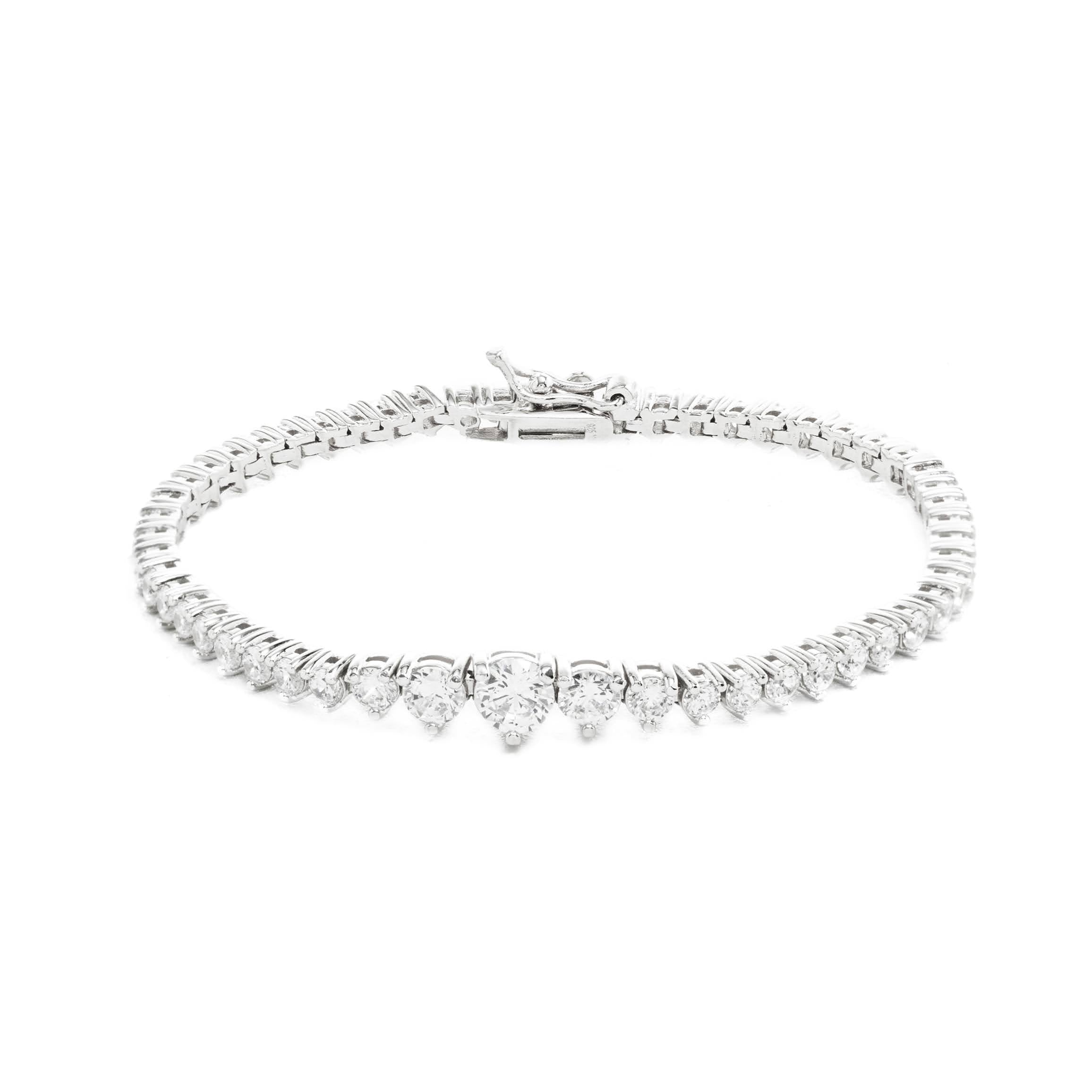 925 Sterling Silver Riviera Bracelet