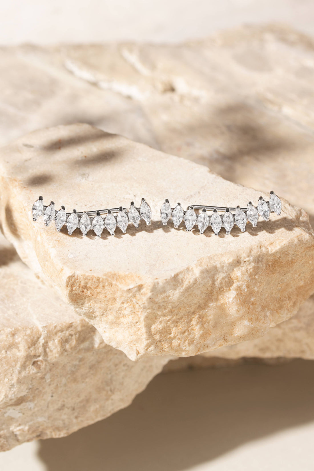 925 Sterling Silver Marquise Ear Cuf