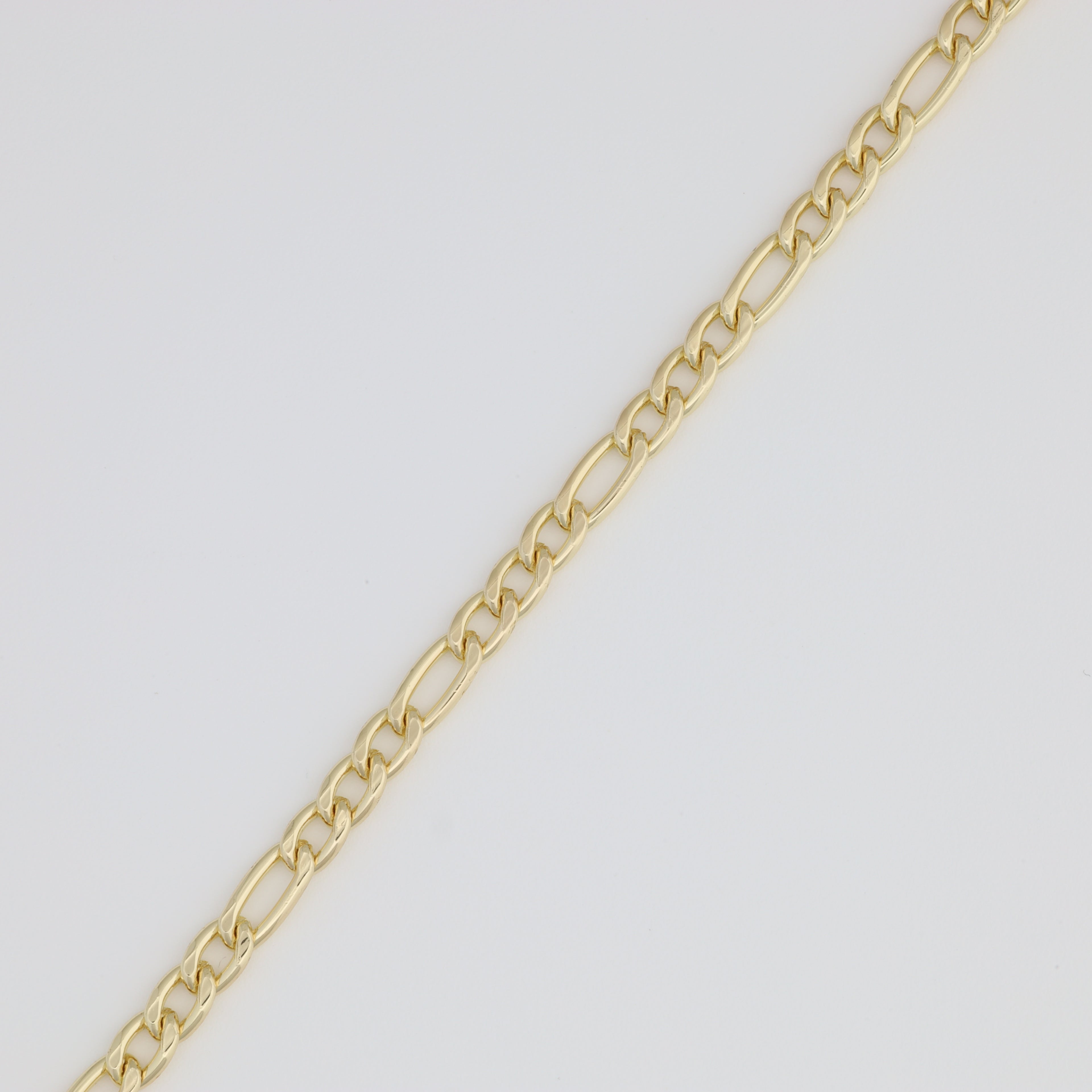 Plain Chain Bracelet With Figaro Link