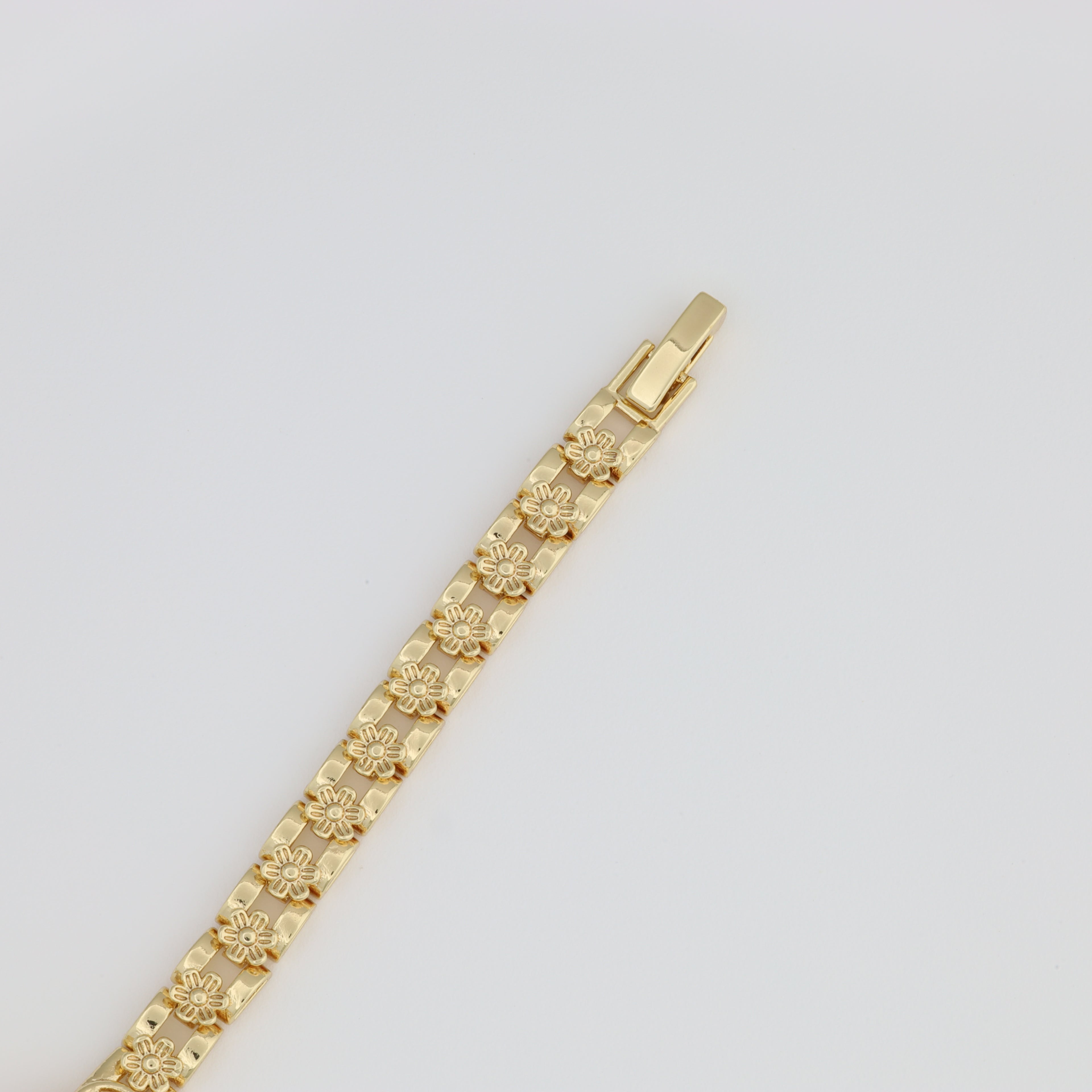 Saint Guadalupe Bracelet with flower link