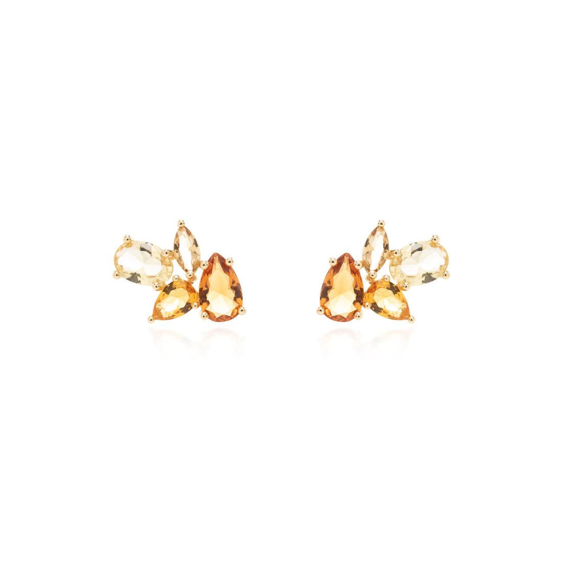 Citrine Crystal Stud Earrings