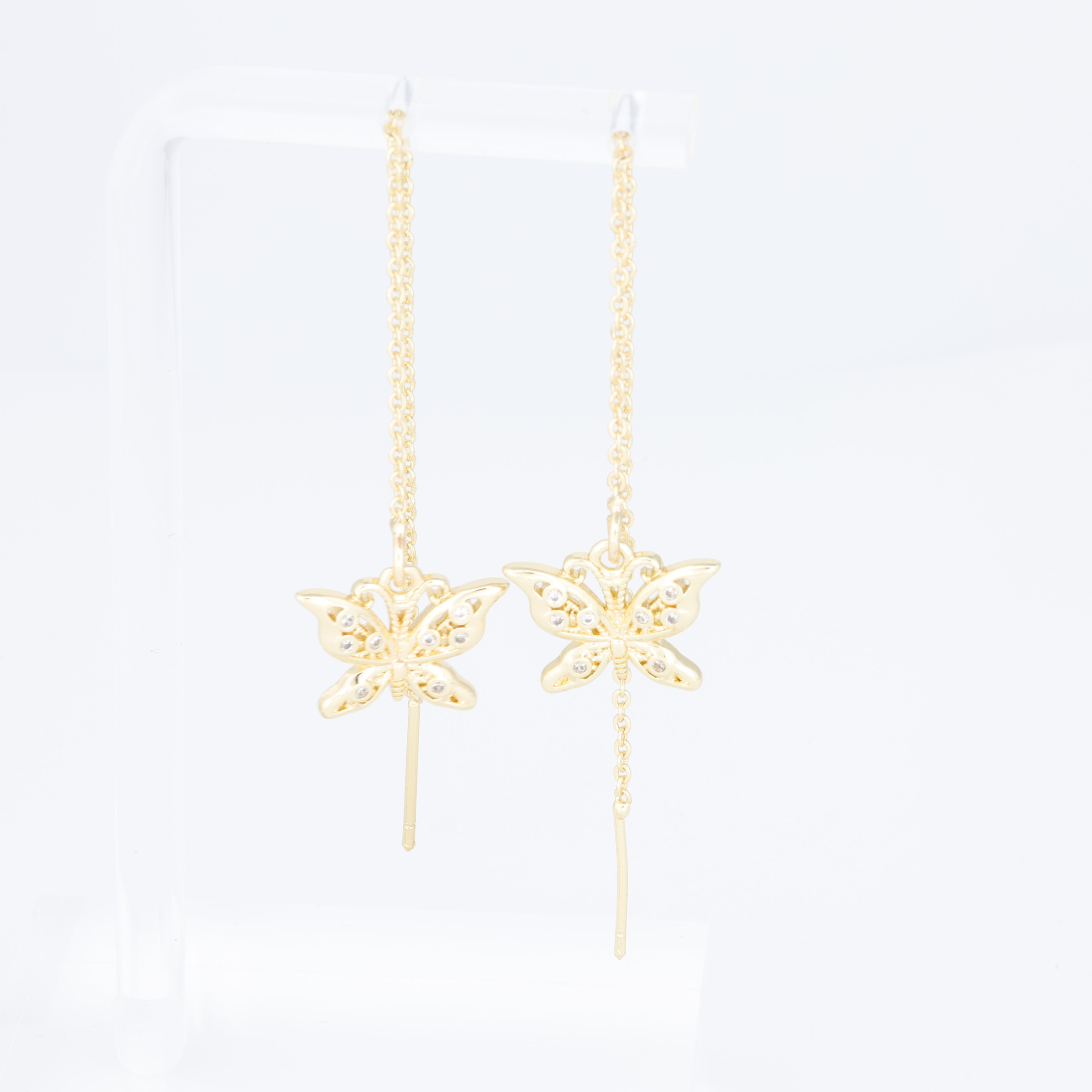 Threader Earrings Butterfly Design