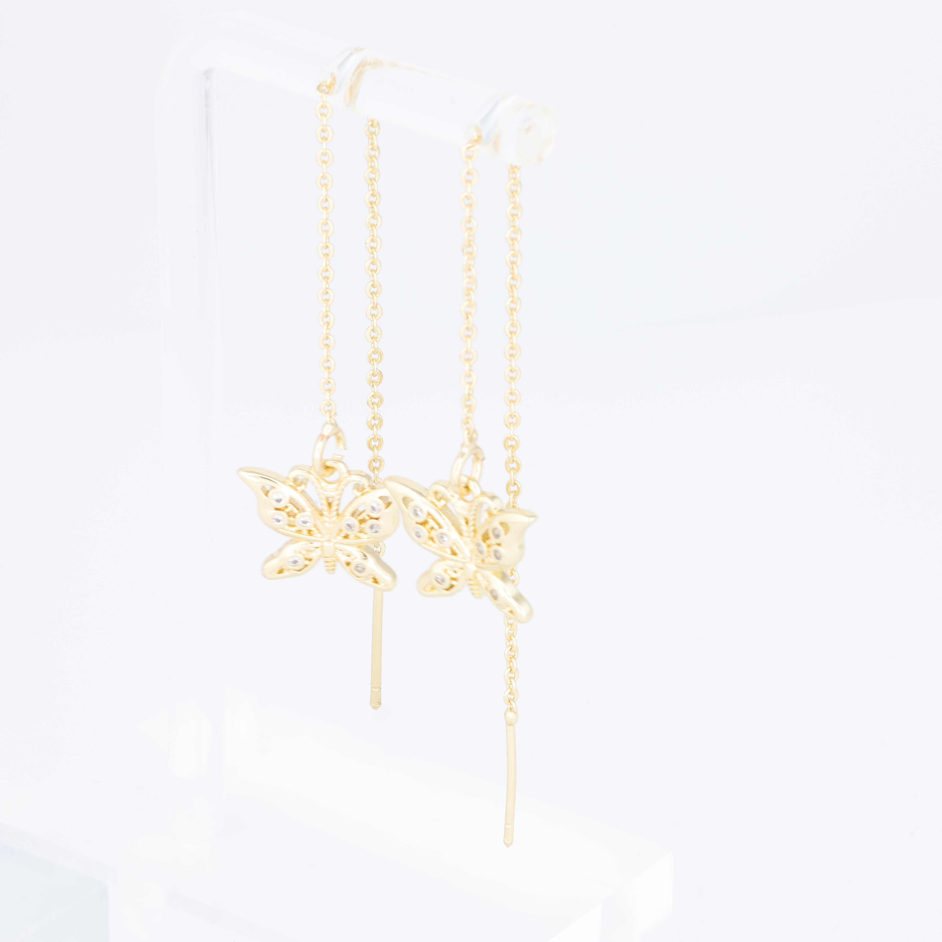 Threader Earrings Butterfly Design