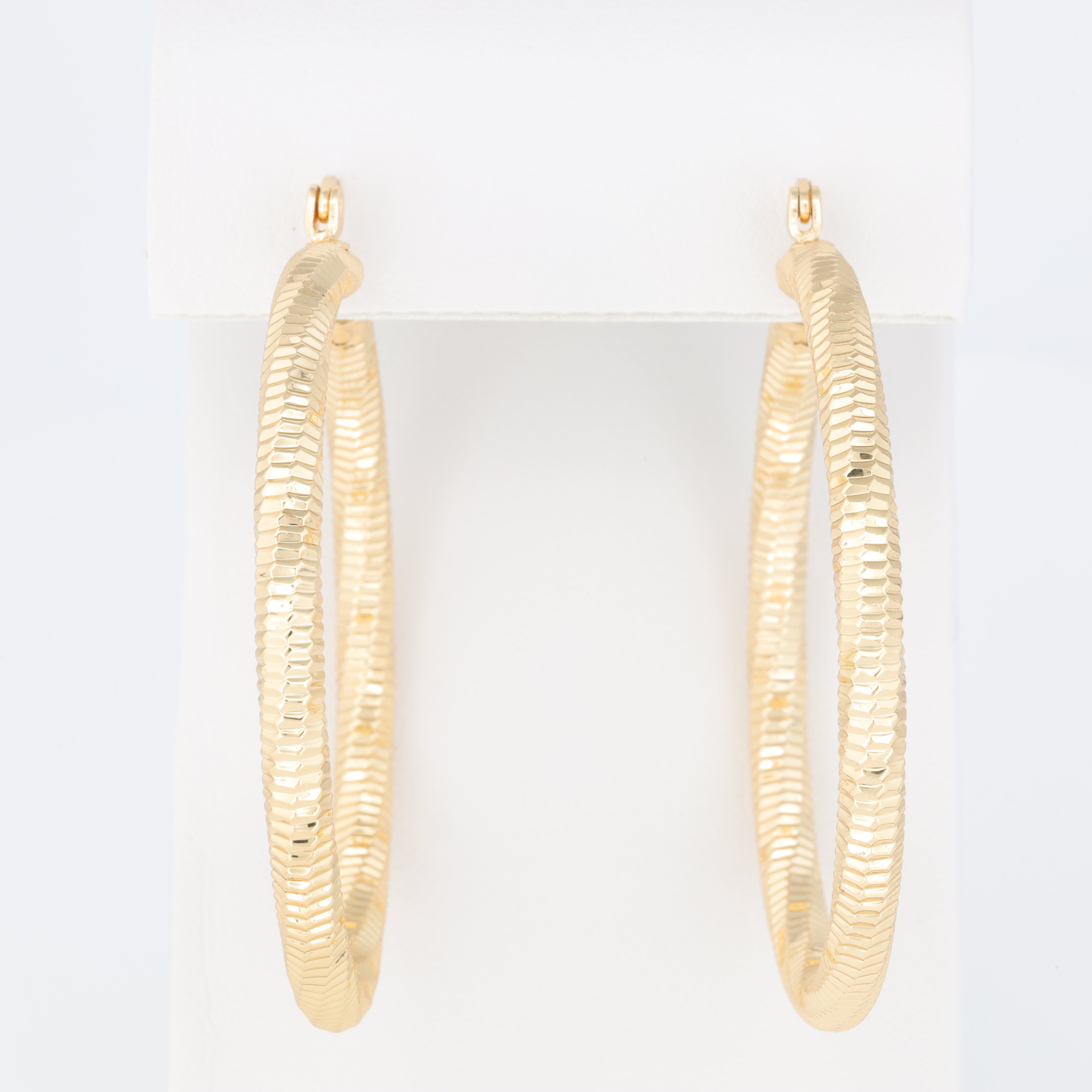 Hoop Earring With A Unique twisted