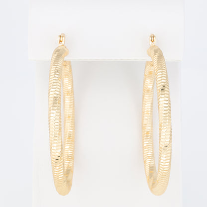 Hoop Earring With A Unique twisted