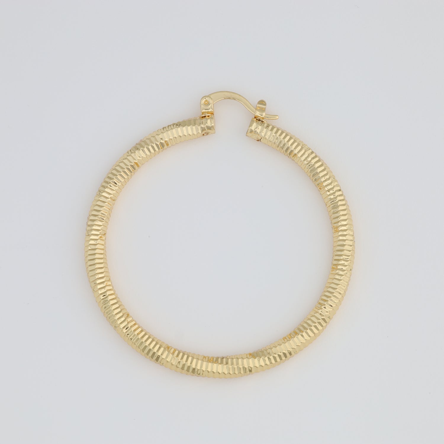 Hoop Earring With A Unique twisted