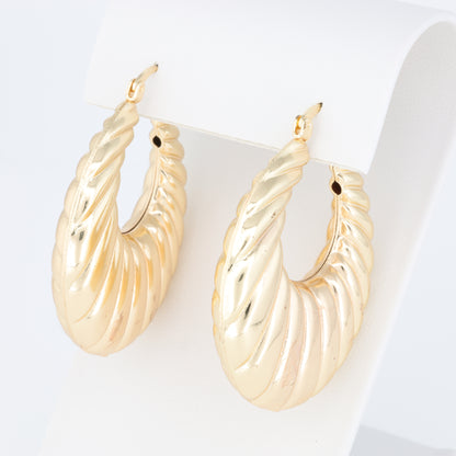 Wavy Hoop Earring With A Different Texture