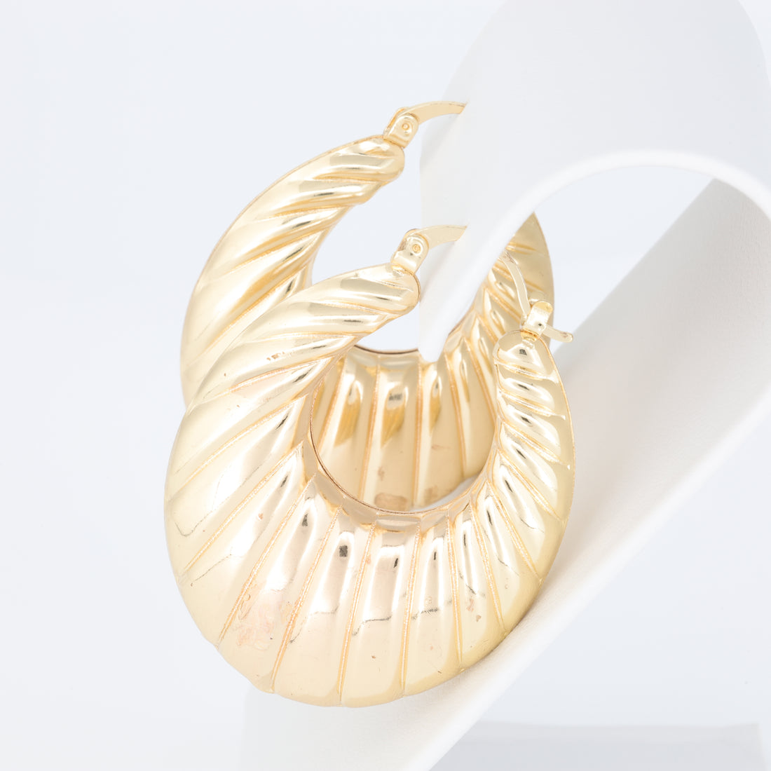 Wavy Hoop Earring With A Different Texture