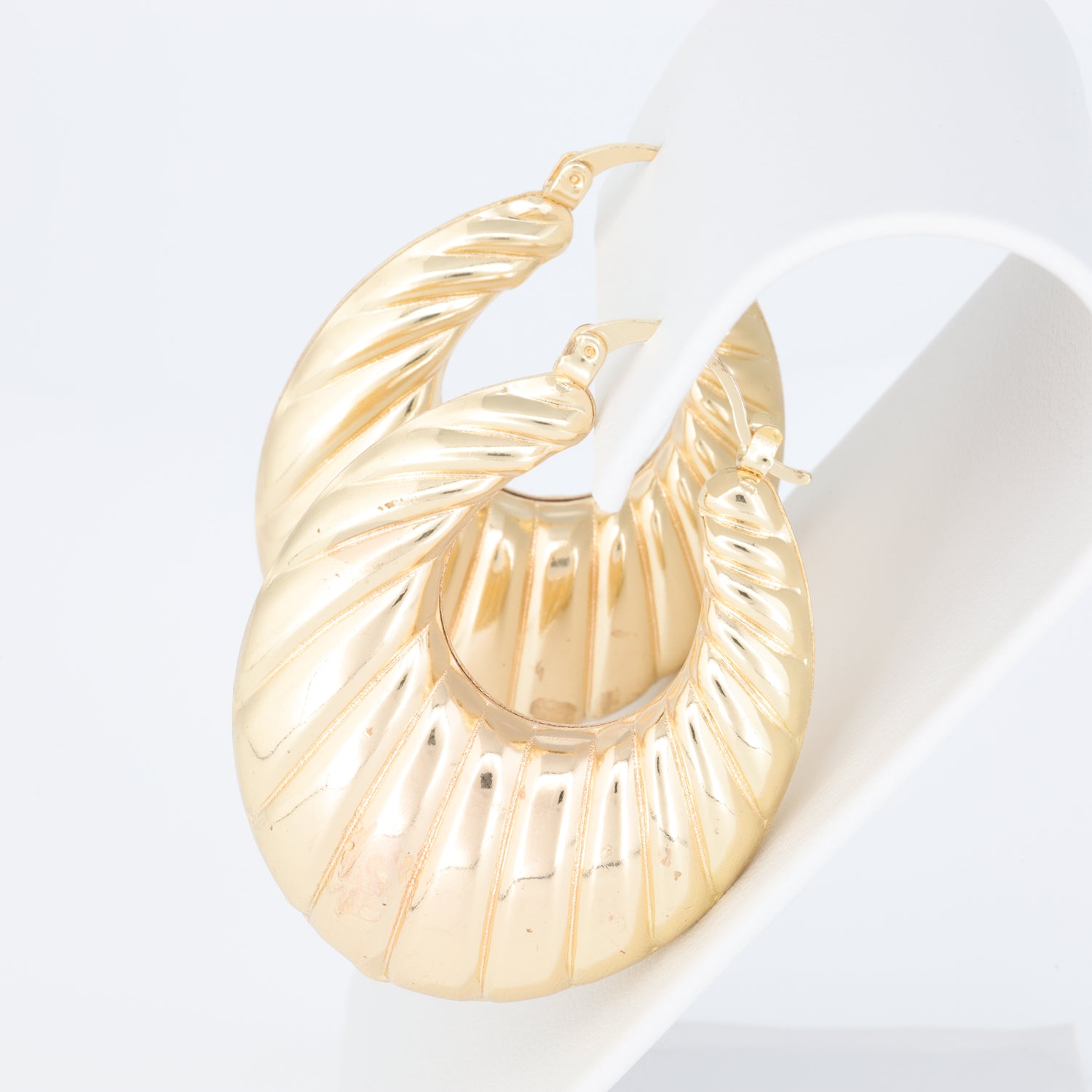 Wavy Hoop Earring With A Different Texture
