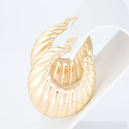 Wavy Hoop Earring With A Different Texture