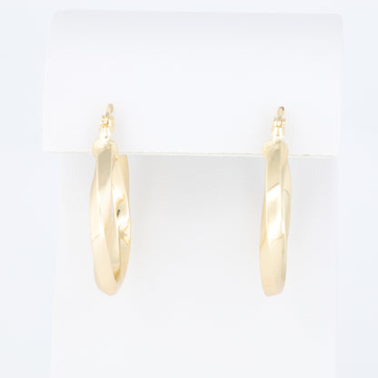 Classic Hoop Earrings With Straight Twists