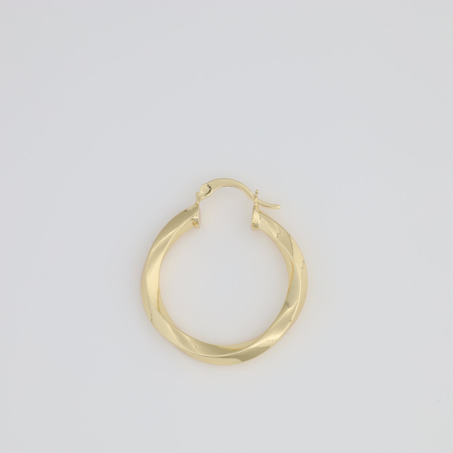 Classic Hoop Earrings With Straight Twists
