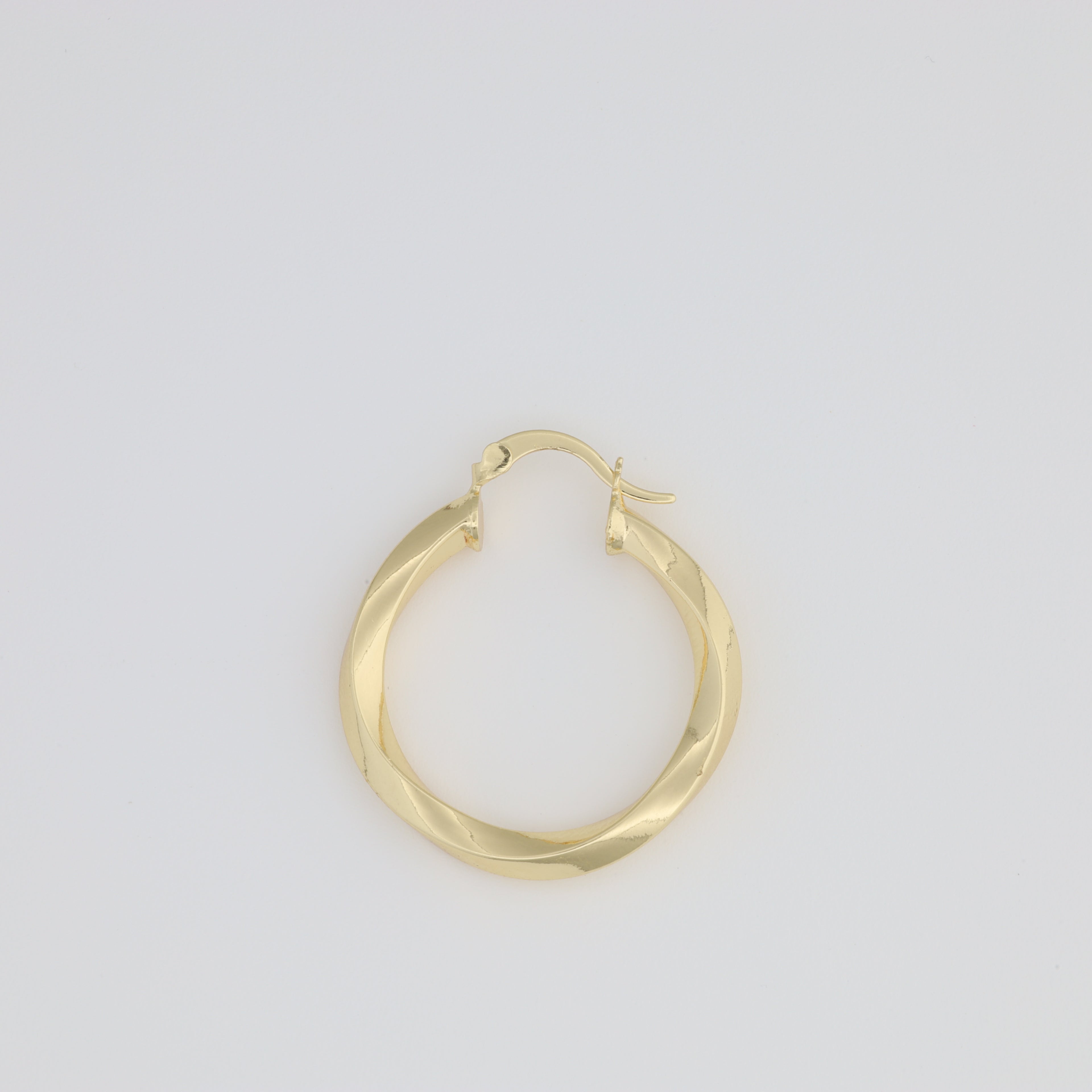 Classic Hoop Earrings With Straight Twists