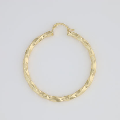 Classic Hoop Earrings With Straight Twists