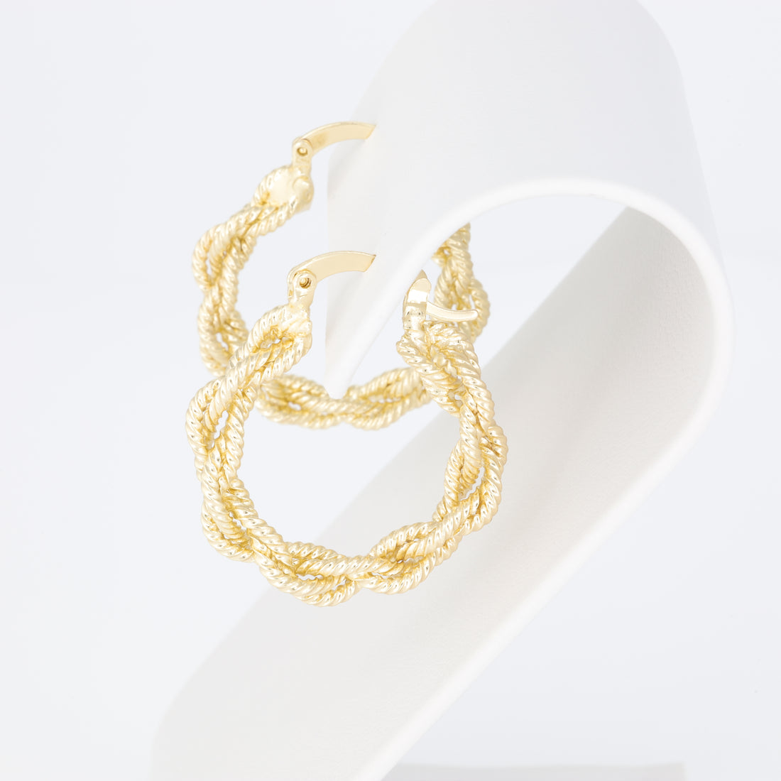 Textured Intertwined Hoop Earring