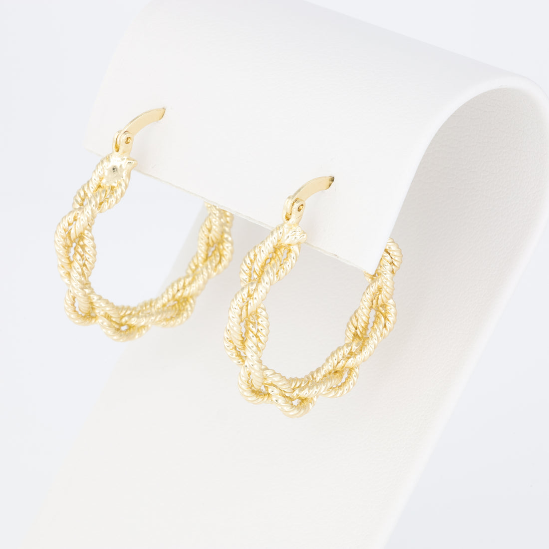 Textured Intertwined Hoop Earring