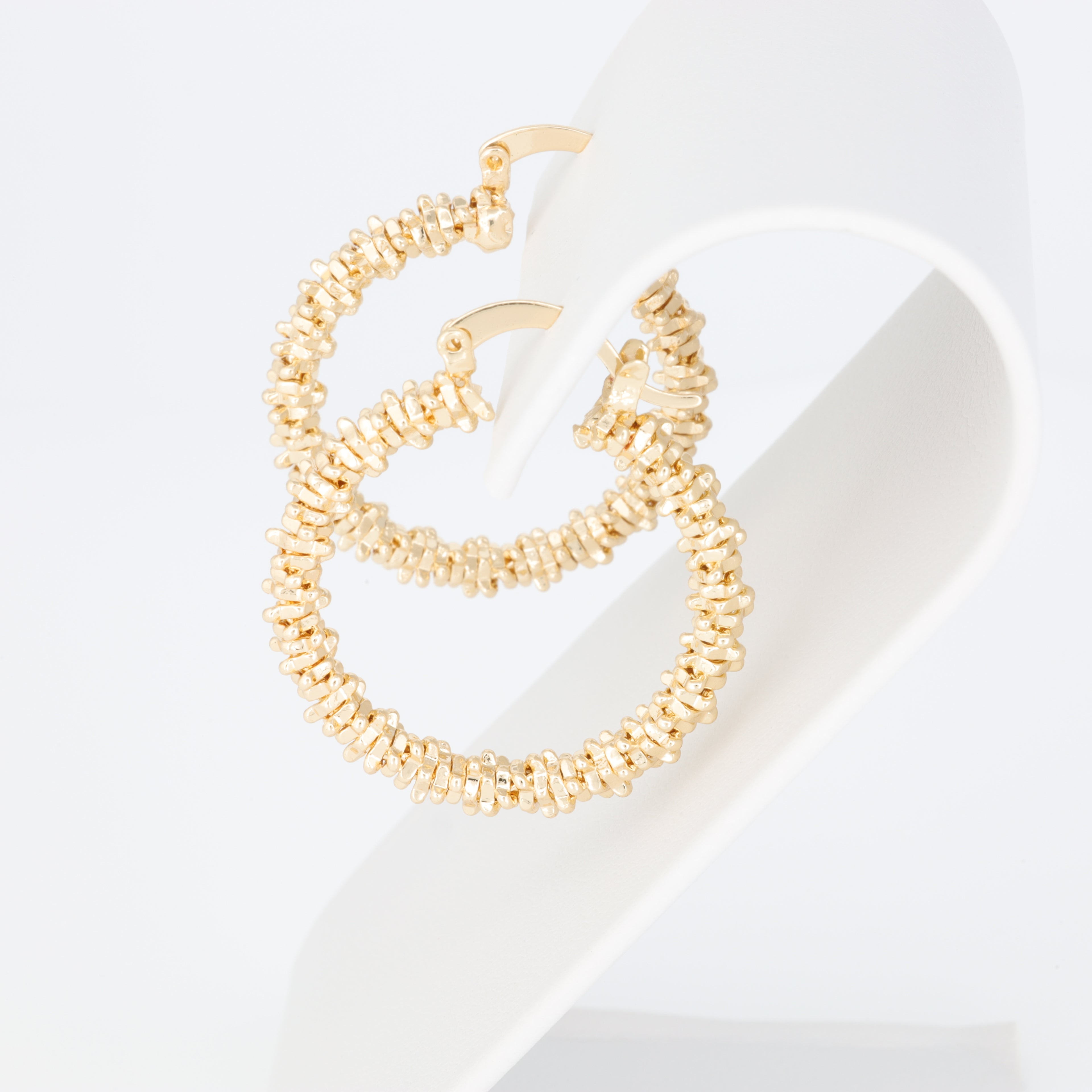 Textured And Square Hoop Earring