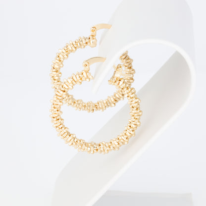 Textured And Square Hoop Earring