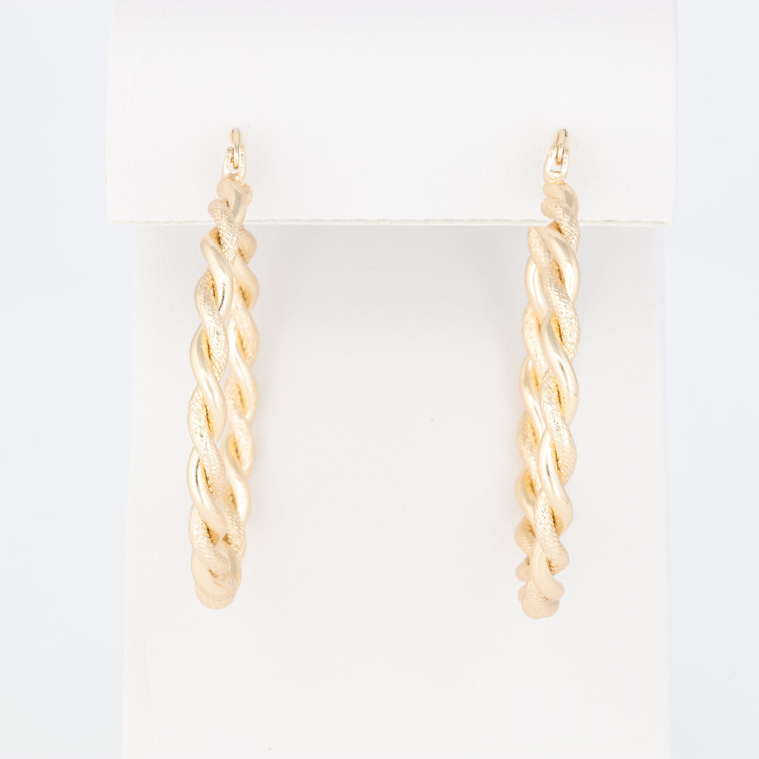Delicately Woven Textured Hoop Earring