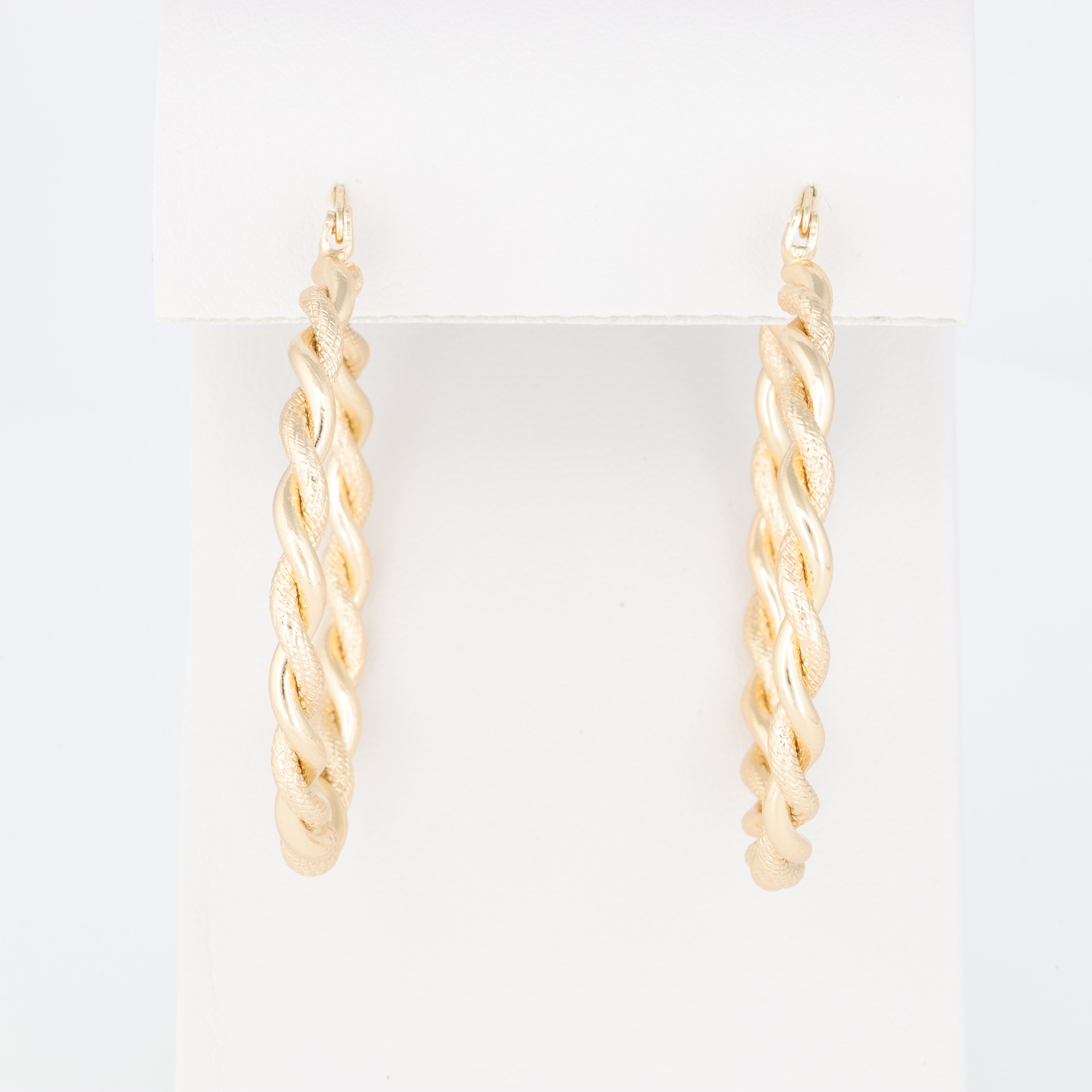 Delicately Woven Textured Hoop Earring