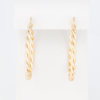 Delicately Woven Textured Hoop Earring