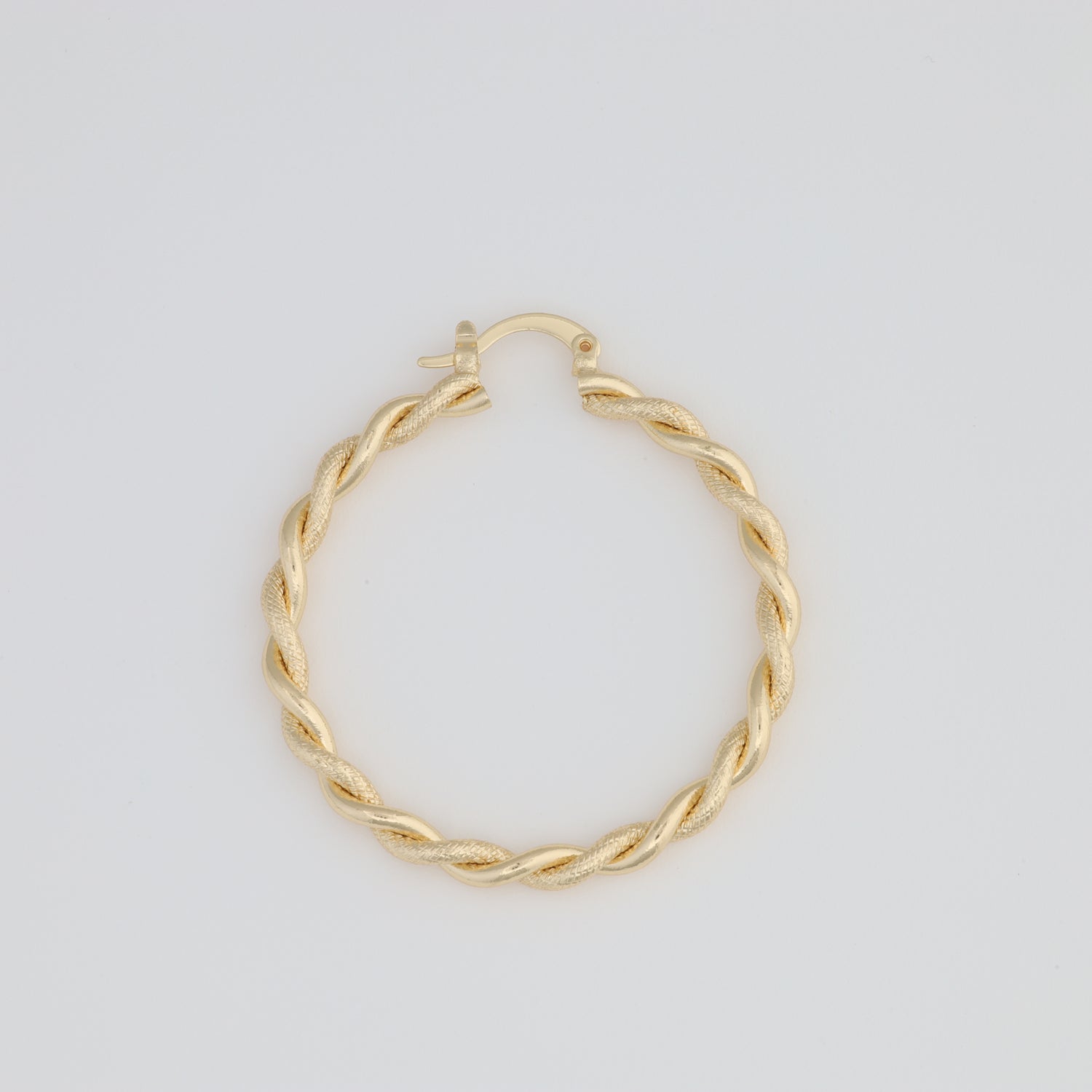 Delicately Woven Textured Hoop Earring