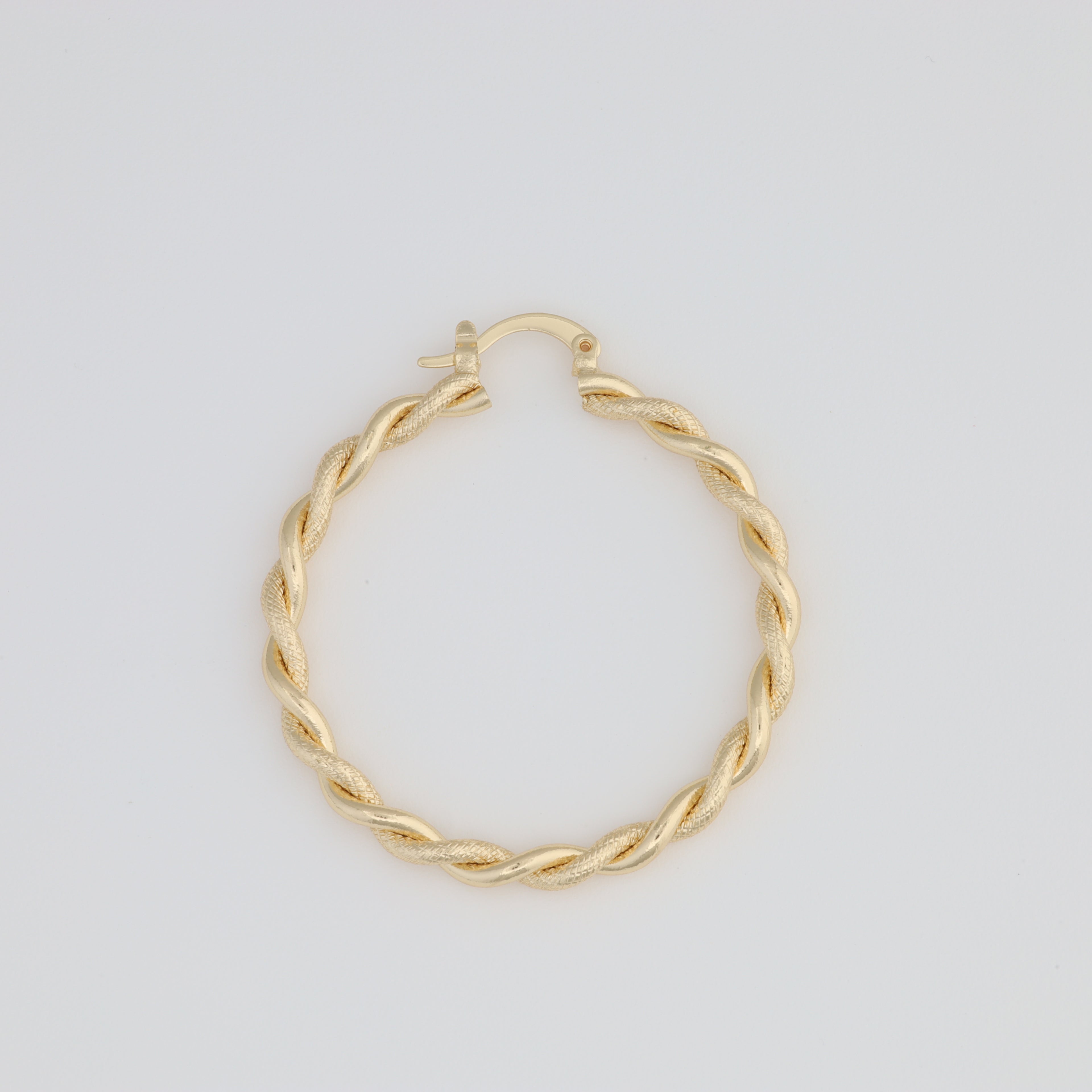 Delicately Woven Textured Hoop Earring