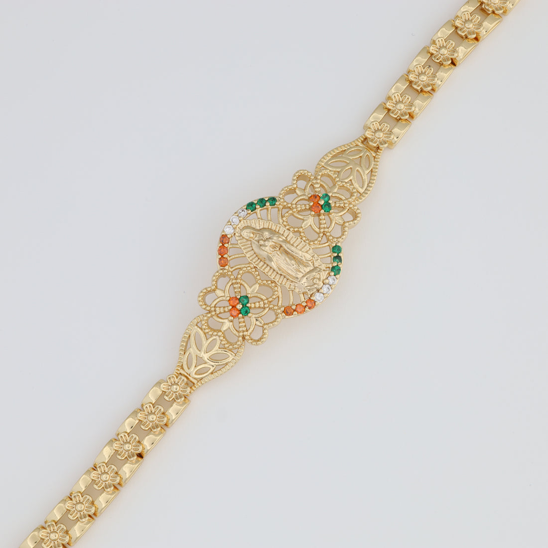 Saint Guadalupe Bracelet and tennis clasp
