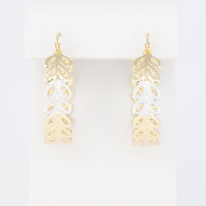 Tricolor Hoop With Double Leaf Design