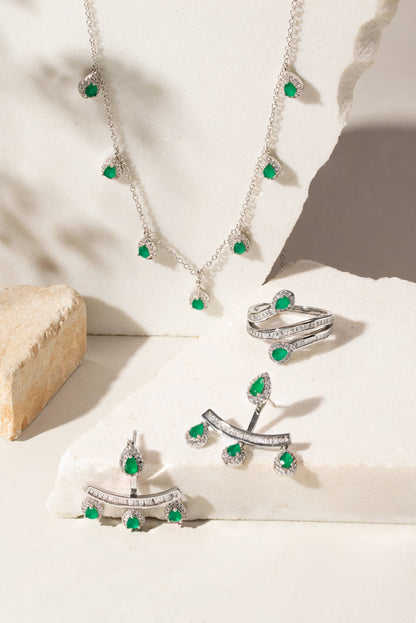 Emerald Crystal Ring