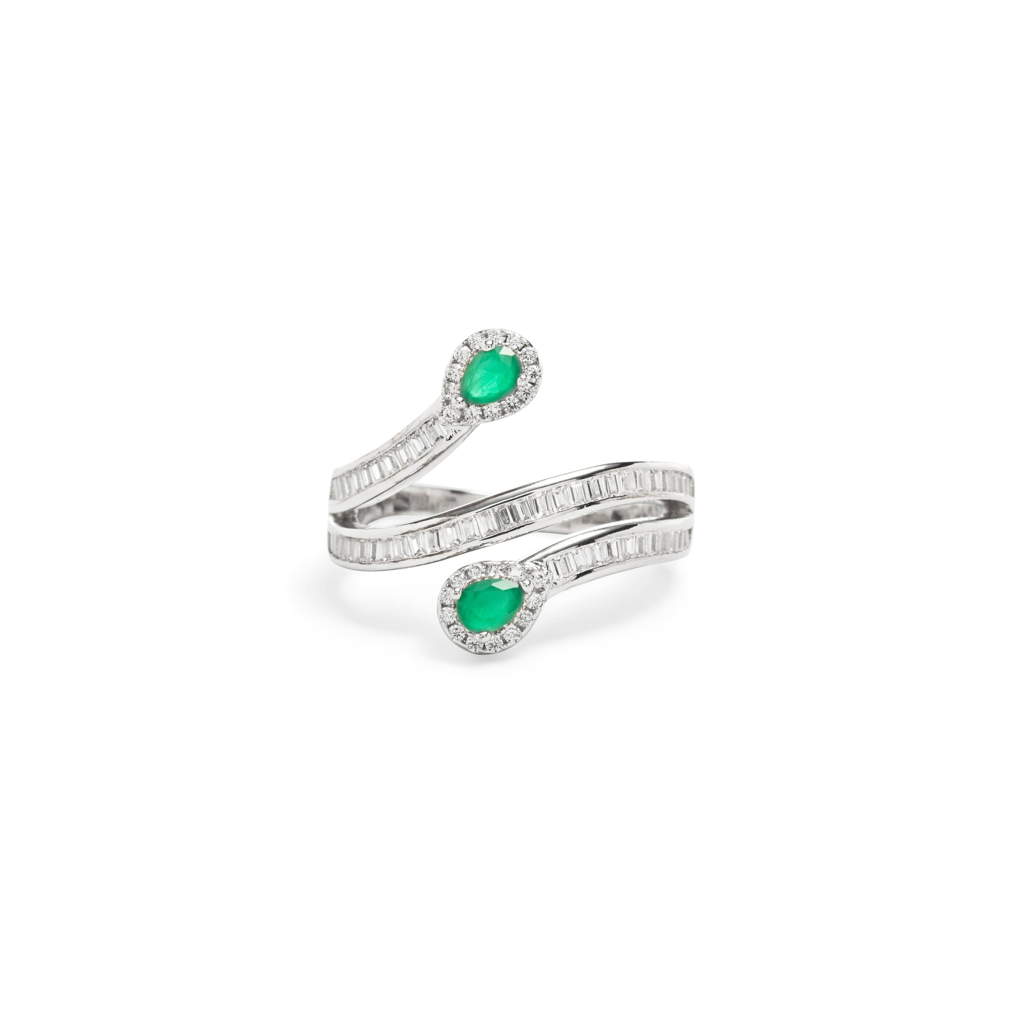 Emerald Crystal Ring