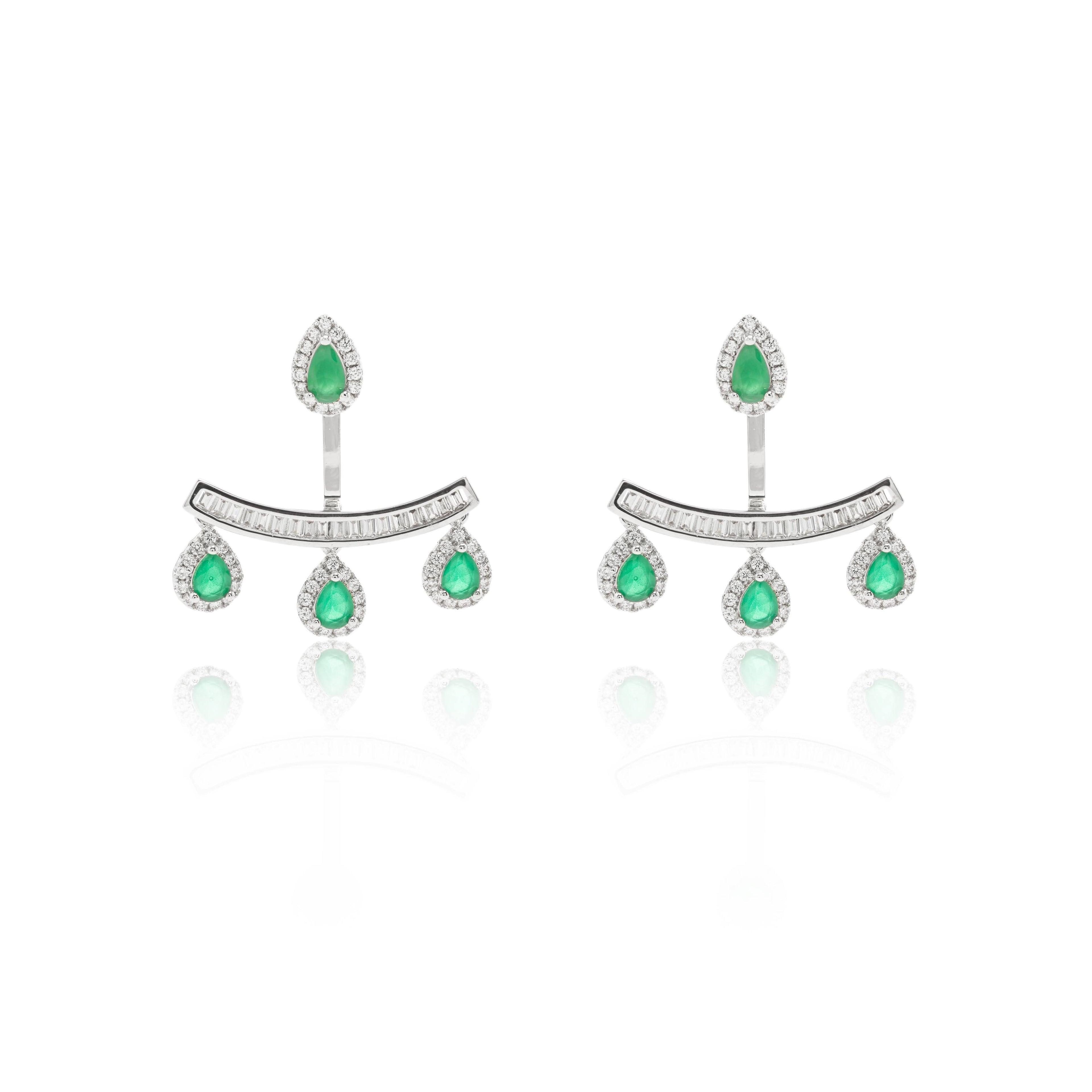 Emerald Crystal Earring