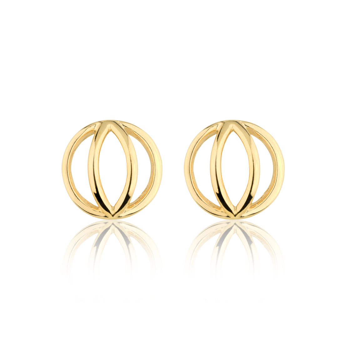 3D geometric circle earring