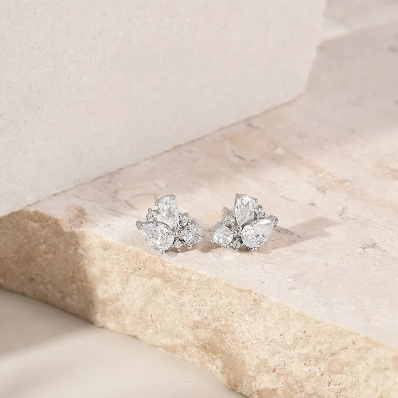 White Zirconia Drops Earring