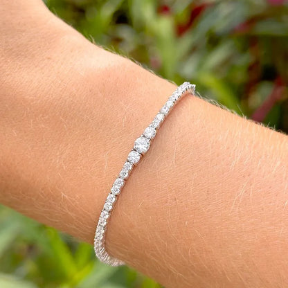 925 Sterling Silver Riviera Bracelet