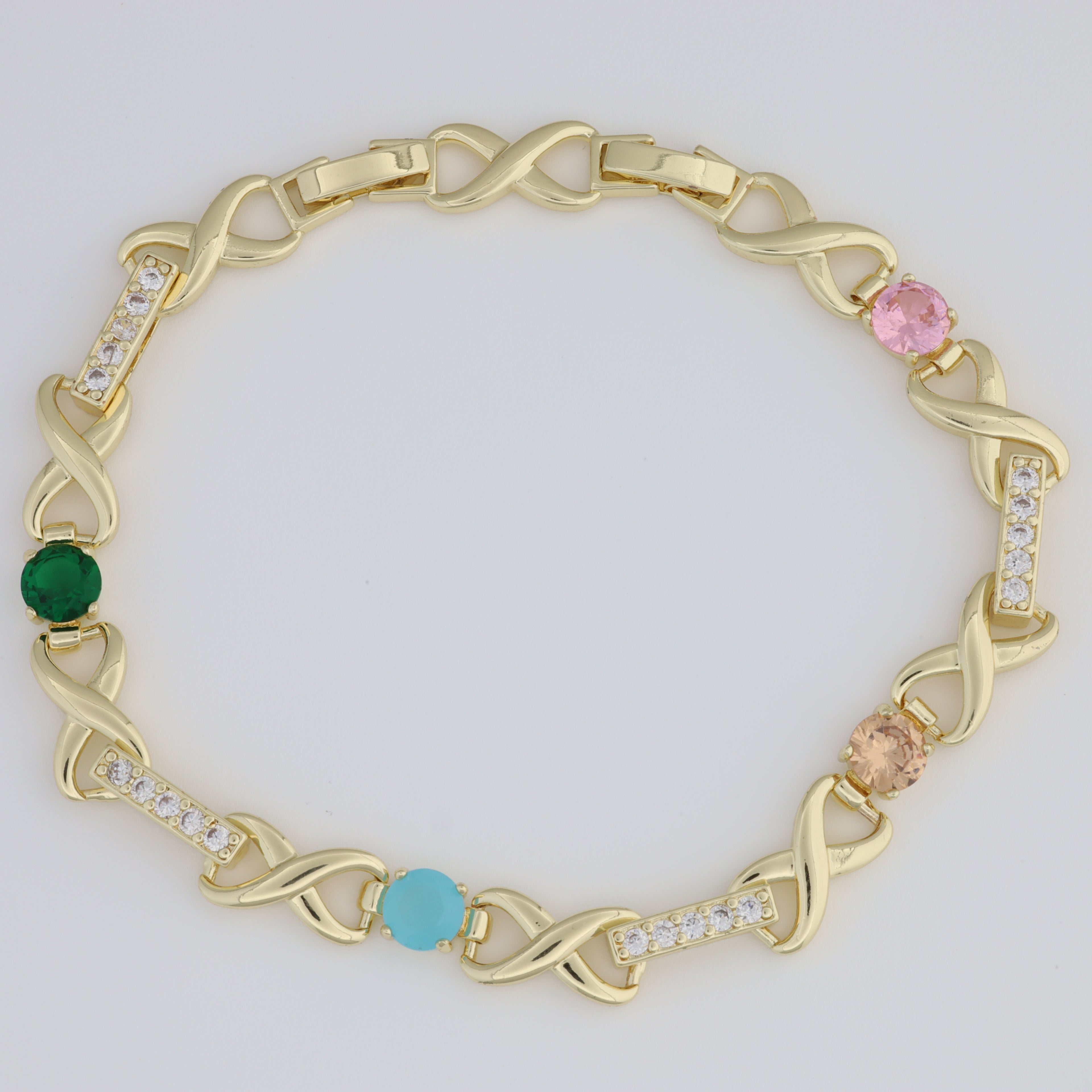 Colored Bracelet With Infinity Pendant