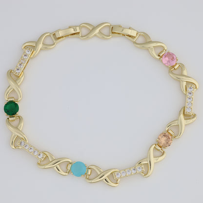 Colored Bracelet With Infinity Pendant