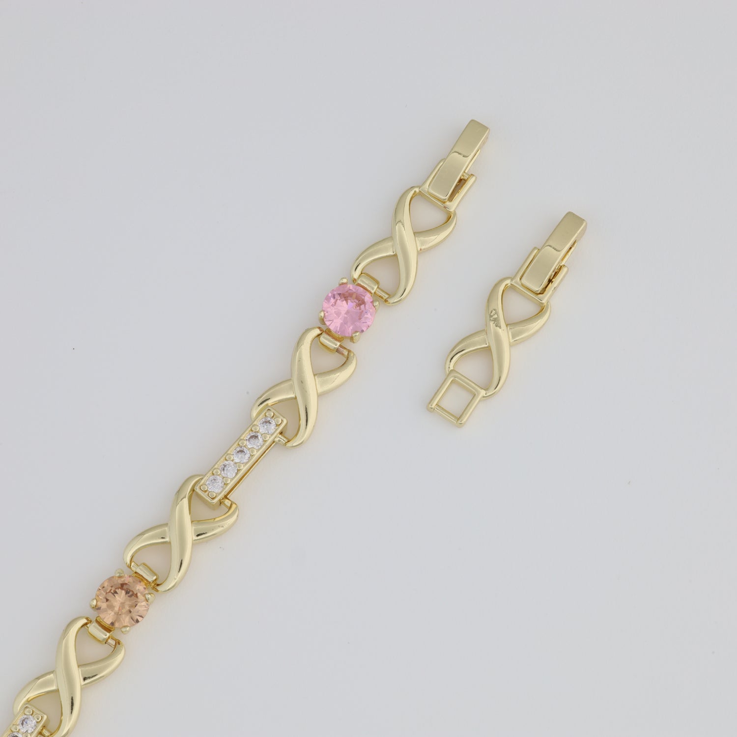 Colored Bracelet With Infinity Pendant