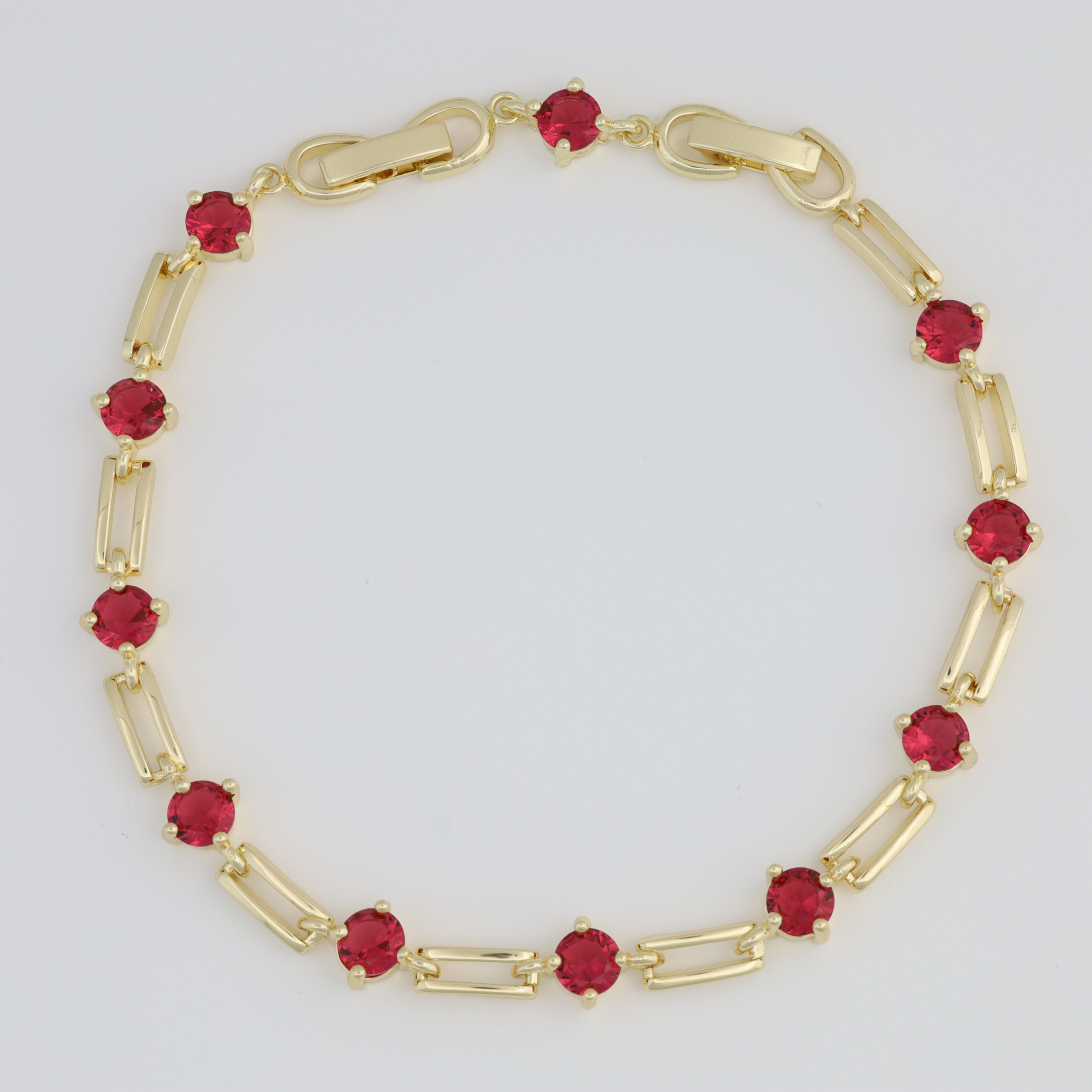 Red Paper Clip Bracelet
