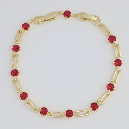 Red Paper Clip Bracelet